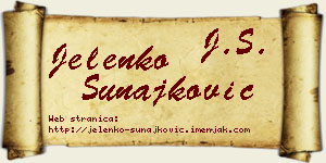 Jelenko Sunajković vizit kartica